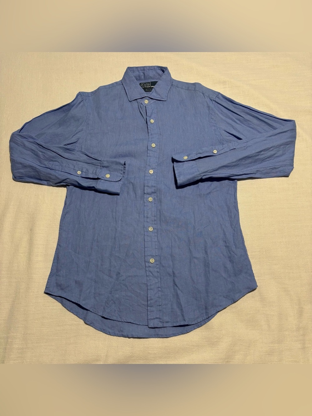 Men’s Polo by Ralph Lauren Resort Linen Long Sleeve Button Down Shirt | Small